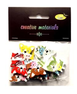 Opakowanie Guziki ozdobne Pieski 25mm 15szt