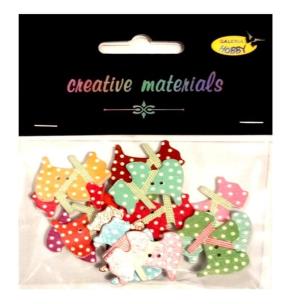 Opakowanie Guziki ozdobne Pieski 28x20mm 15szt