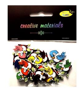 Opakowanie Guziki ozdobne Ptaszki 2 25x15mm 15szt