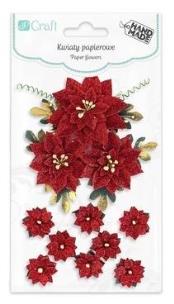 Opakowanie Gwiazda betlejemska z brokatem 11szt