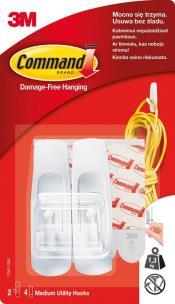 Opakowanie Haczyki wielokrotnego użytku Command średnie białe 2szt.