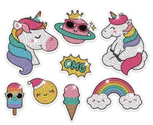 Opakowanie Haft diamentowy - naklejki jednorożce