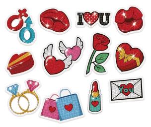 Haft diamentowy - naklejki love. Wydawca: Dalprint. Multiszop.pl Opakowanie Haft diamentowy - naklejki love