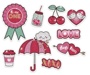 Haft diamentowy - naklejki xoxo. Wydawca: Dalprint. Multiszop.pl Opakowanie Haft diamentowy - naklejki xoxo