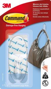 Opakowanie Hak wielokrotnego użytku Command duży transparentny