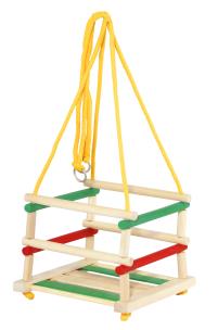 Huśtawka drewniana kolor bączek 5. Wydawca: Bączek. Multiszop.pl Opakowanie Huśtawka drewniana kolor bączek 5