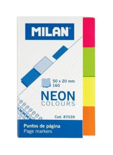 Opakowanie Indeksy neon kolorowe 50x20mm MILAN