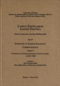 Opakowanie Inventory of Ioannes Dantiscus' Correspondence, part 4, vol. 2