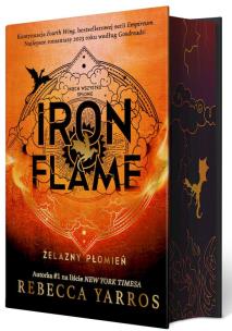 Iron Flame. Żelazny płomień. Autor: Rebecca Yarros. Multiszop.pl Okładka książki Iron Flame. Żelazny płomień