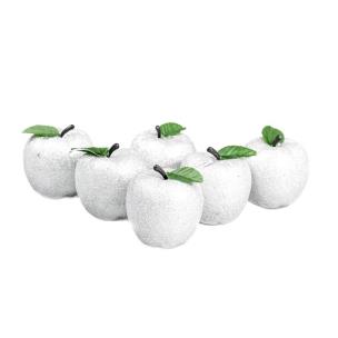 Opakowanie Jabłuszka brokatowe srebrne 6 szt