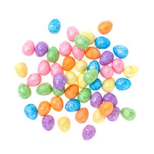 Opakowanie Jajka styropianowe brokatowe 1,8cm tęczowe 50 szt.