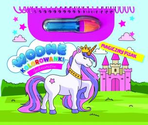 Okładka książki Jednorożce. Wodne kolorowanki. Magiczny pisak