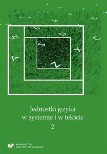 Okładka książki Jednostki języka w systemie i w tekście 2