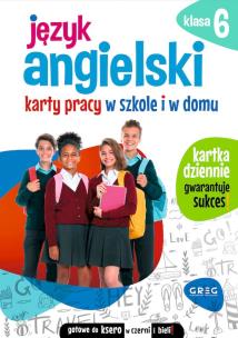 Okładka książki Język angielski. Karty pracy w szkole i w domu. Klasa 6