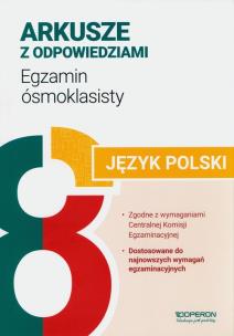 Okładka książki Język polski Arkusze Egzamin ósmoklasisty 2024