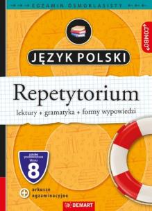 Język polski. Repetytorium. Egzamin ósmoklasisty. Autor: Wróbel Anna, Anna Derleta, Wróblewska Marta. Multiszop.pl Okładka książki Język polski. Repetytorium. Egzamin ósmoklasisty