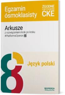 Okładka książki Język polski SP 8 Arkusze Egzamin ósmoklasisty