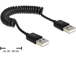 Okładka książki Kabel DELOCK 83239 (USB 2.0 M - USB 2.0 M; 0,6m; kolor czarny)