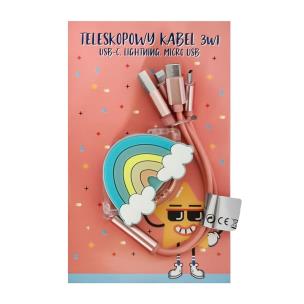 Opakowanie Kabelek 3w1 Tęcza