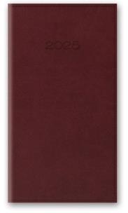 Okładka książki KAL 2025 A6 TYGODNIOWY OPRAWA VIVELLA - Bordo