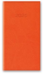 Okładka książki KAL 2025 A6 TYGODNIOWY OPRAWA VIVELLA - Pomarańczowy
