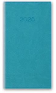 Okładka książki KAL 2025 A6 TYGODNIOWY OPRAWA VIVELLA - Turkusowy