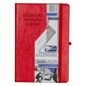 Opakowanie Kalendarz 2022/23 A5 tyg. Salsa czerwony ELEFANT