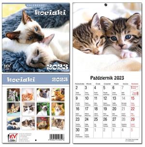Opakowanie Kalendarz 2023 13 Plansz 16x16cm Kociaki