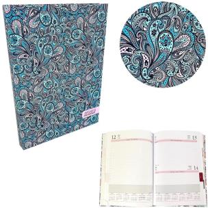 Opakowanie Kalendarz 2023 A4 dzienny soft touch paisey turkus