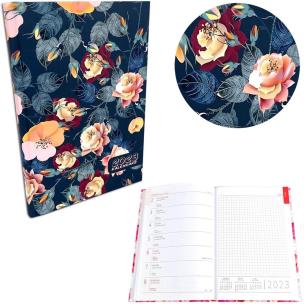 Opakowanie Kalendarz 2023 A5 tygodniowy soft touch kwiatki