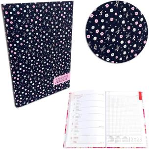 Opakowanie Kalendarz 2023 A5 tygodniowy soft touch stokrotki