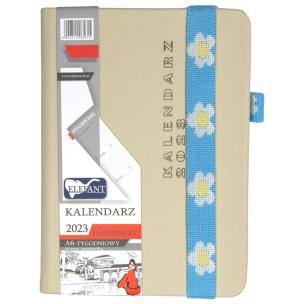 Opakowanie Kalendarz 2023 A6 tyg. Flamenco beżowy ELEFANT