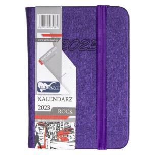 Opakowanie Kalendarz 2023 A7 tyg. Rock fioletowy ELEFANT