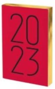 Okładka książki Kalendarz 2023 Art A5 czerwony DNS ANTRA