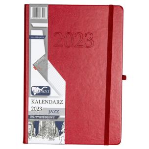 Opakowanie Kalendarz 2023 B5 tyg. Jazz czerwony ELEFANT