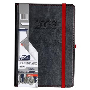 Opakowanie Kalendarz 2023 B6 dzienny Jazz czarny ELEFANT