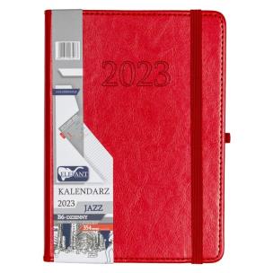 Opakowanie Kalendarz 2023 B6 dzienny Jazz czerwony ELEFANT