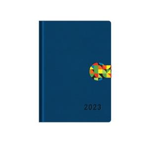 Opakowanie Kalendarz 2023 Edica A5D zapinka niebieski 6314