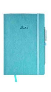 Opakowanie Kalendarz 2023 flex z gumką A5 tygodniowy niebieski V1