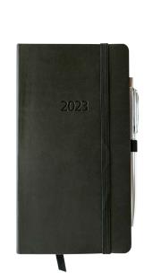 Opakowanie Kalendarz 2023 flex z gumką Dl tygodniowy czarny V3