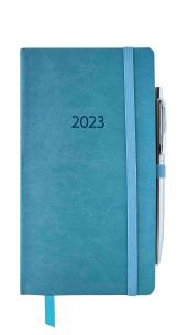 Opakowanie Kalendarz 2023 flex z gumką Dl tygodniowy niebieski V1