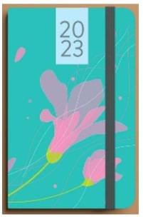Okładka książki Kalendarz 2023 Kwiat B6 turkusowy DNS ANTRA
