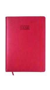 Opakowanie Kalendarz 2023 lux elegance z gumką A4 dzienny czerwony V1
