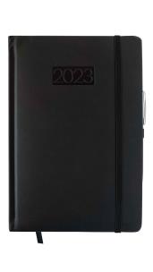 Opakowanie Kalendarz 2023 lux z gumką A5 dzienny czarny V3