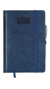 Opakowanie Kalendarz 2023 lux z gumką B5 dzienny V2 niebieski