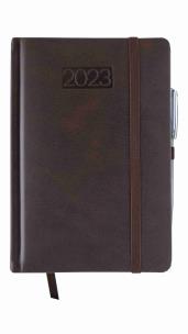 Opakowanie Kalendarz 2023 lux z gumką B5 dzienny V5 brązowy