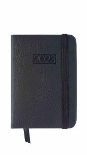 Opakowanie Kalendarz 2023 lux z gumką kieszonkowy czarny V9