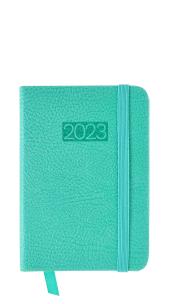Opakowanie Kalendarz 2023 lux z gumką kieszonkowy turkusowy V2