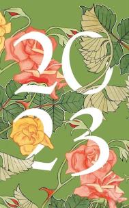 Okładka książki Kalendarz 2023 Róże zielony