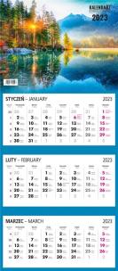 Opakowanie Kalendarz 2023 ścienny trójdzielny premium MIX